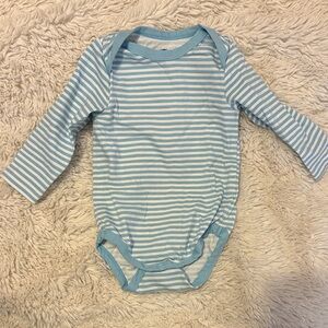 Blue Striped Baby Onesie